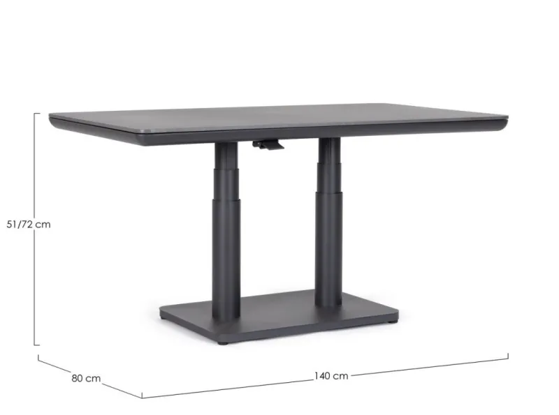 Clearance Bizzotto TAVOLO MIGUEL 140X80X51/72 ANTR JX55