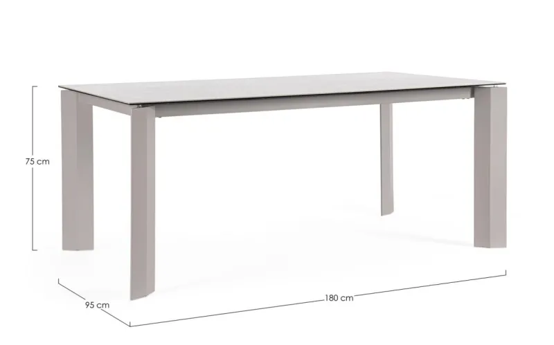 Clearance Bizzotto TAVOLO OTAVIO 180X95 MOON WG24