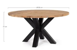 Discount Bizzotto TAVOLO RODERICK D150