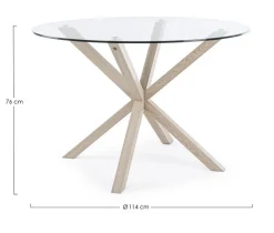 Sale Bizzotto TAVOLO ROTONDO IN VETRO - MAY