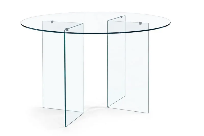 Clearance Bizzotto TAVOLO ROTONDO IN VETRO - IRIDE