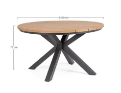 Sale Bizzotto TAVOLO ZELMAR D130 ANTRACITE YK13