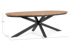 Hot Bizzotto TAVOLO ZELMAR 218X115 ANTRACITE YK13