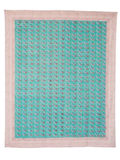 Outlet Bizzotto TELO COPRITUTTO EMELIE TURCHESE 220X260