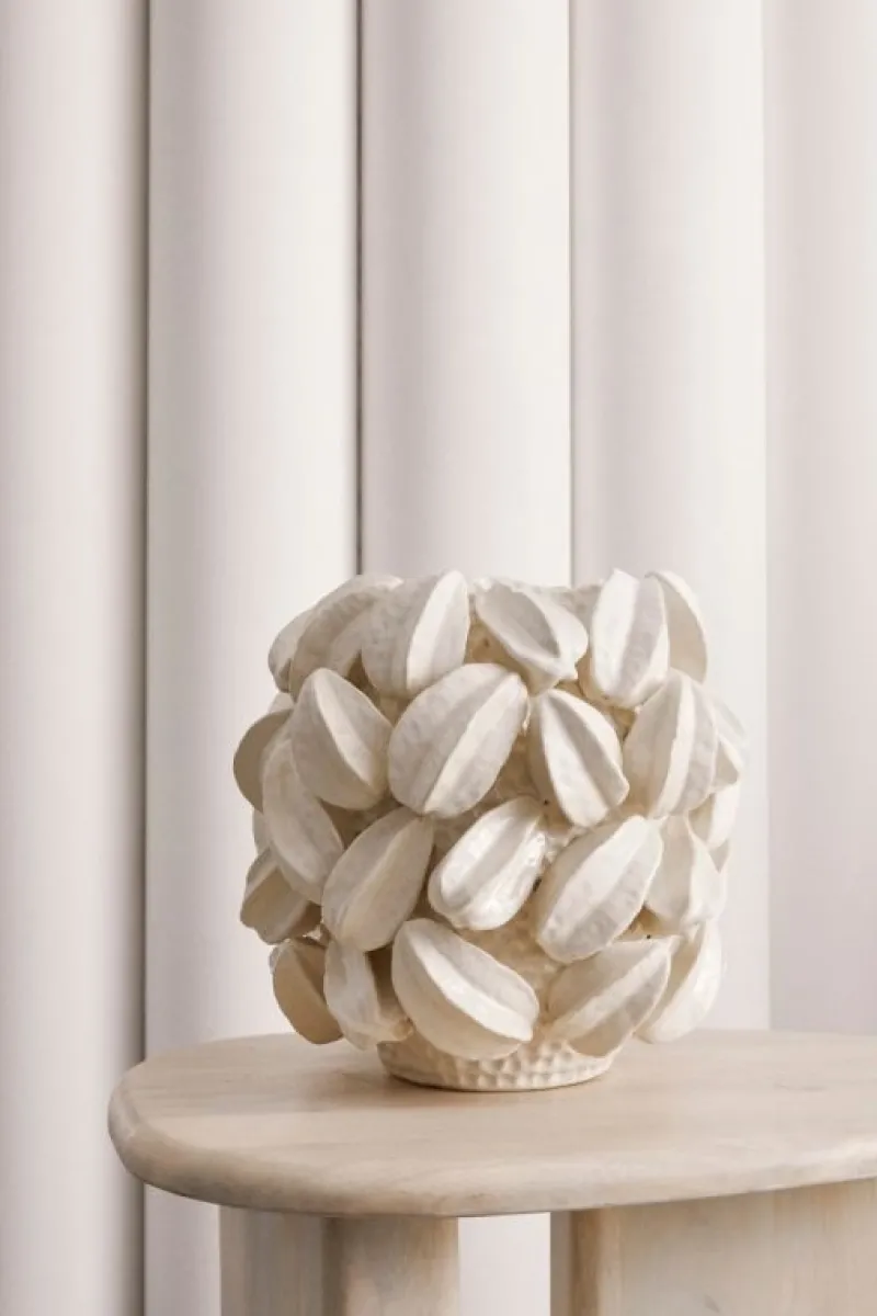 Outlet Bizzotto VASO CARAMBOLA BIANCO H32