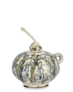 Outlet Bizzotto VASO CON STOPPINO ESMA MELAN VERD BLU H9