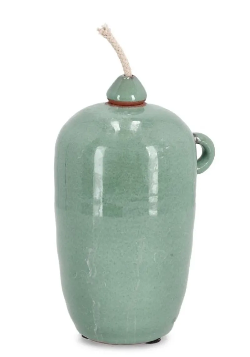 Bizzotto VASO CON STOPPINO ESMA VERDE H18,5