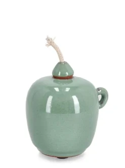 Outlet Bizzotto VASO CON STOPPINO ESMA VERDE H11,5