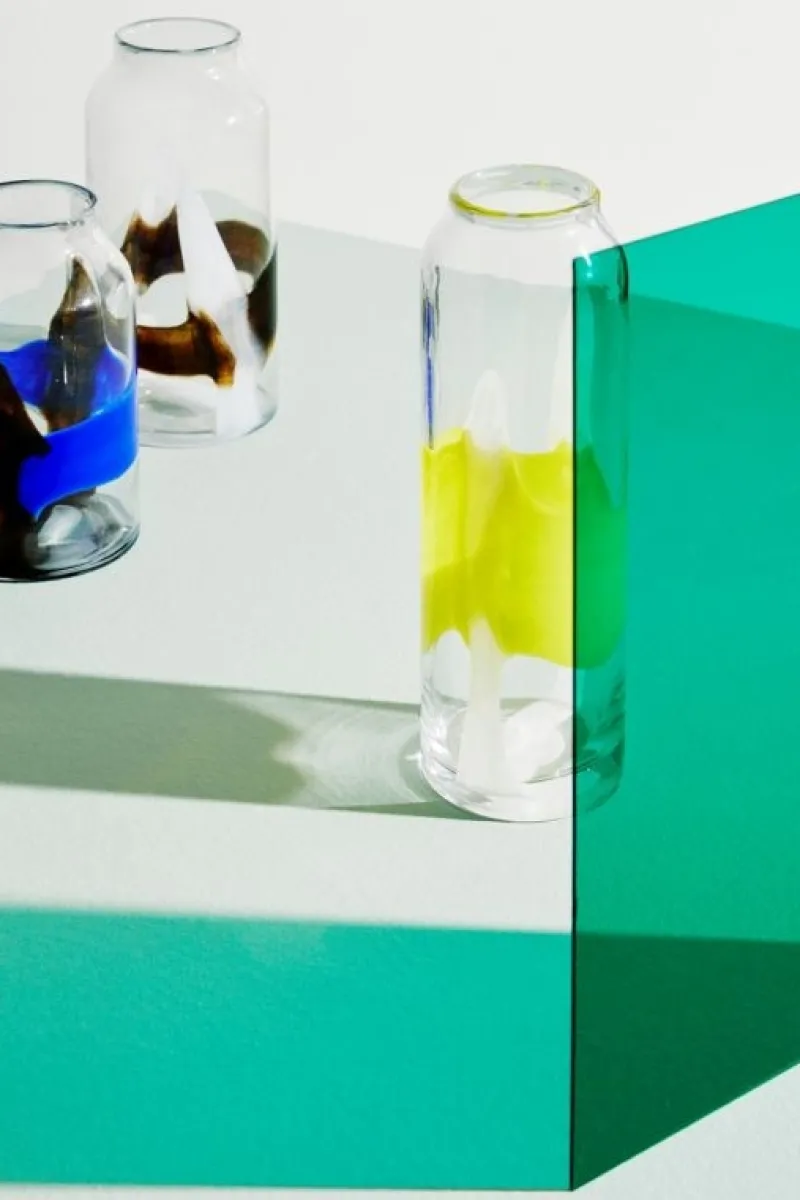 New Bizzotto VASO ERIDANUS VT GIALLO BIANCO H36