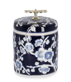 Discount Bizzotto VASO MENG C-TAPPO CIL BLU BIANCO H16