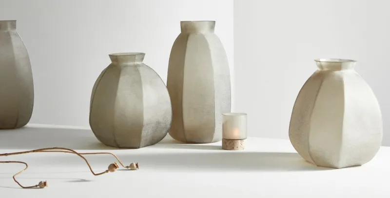 Outlet Bizzotto VASO MIRISSA VT BEIGE H49,5