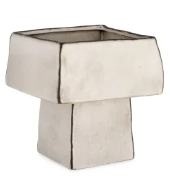 Outlet Bizzotto VASO NIKOS QUADRATO ALTO BIANCO H24,5