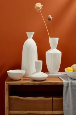 Sale Bizzotto VASO STRIPED BIANCO H47