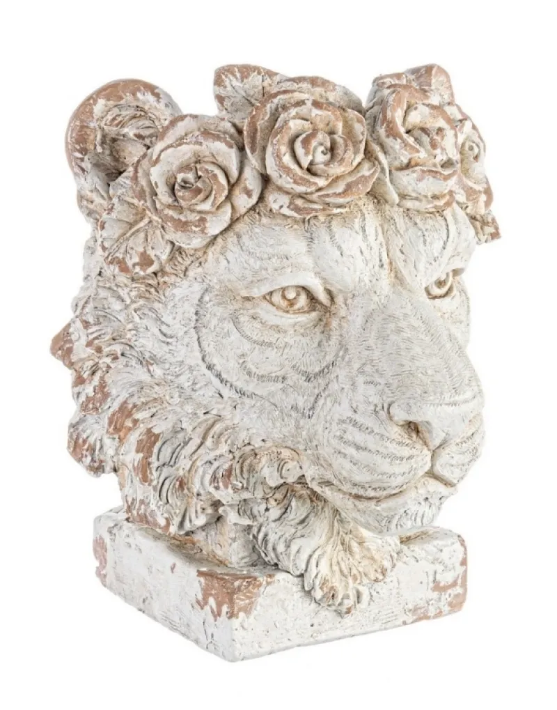 Outlet Bizzotto VASO TESTA LEONE MAGNESIA H44