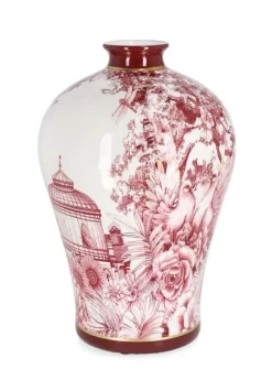 Best Bizzotto VASO ZHEN BOMB ROSSO BIANCO ORO H32