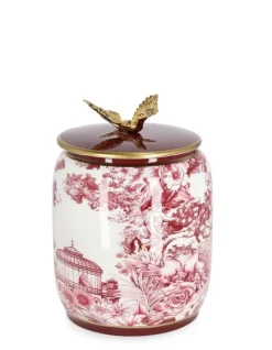 Outlet Bizzotto VASO ZHEN C-TAPPO ROSSO BIANCO ORO H23