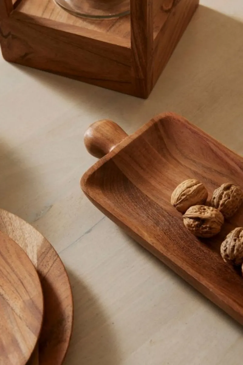 Best Bizzotto VASSOIO DECORATIVO AIMI LEGNO NATUR H3,5