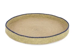 Discount Bizzotto VASSOIO DECORATIVO NINH NATURALE BLU D44